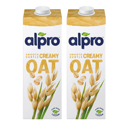 Alpro Drink Oat Dual Pack (1l x 2), 100% Plant Based And Dairy Free, Suitable For Vegans, Naturally Free From Lactose, Rich In Nutrients