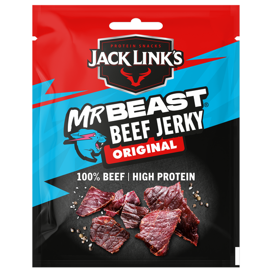 Jack Link’s, Mr.beast Beef Jerky Original - High Protein Meat Snack - Dried Halal Beef- 1X60Gr