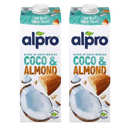 Alpro Drink Coconut-Almond Dual Pack (1l x 2), 100% Plant Based And Dairy Free, Suitable For Vegans, Naturally Free From Lactose, Rich In Nutrients