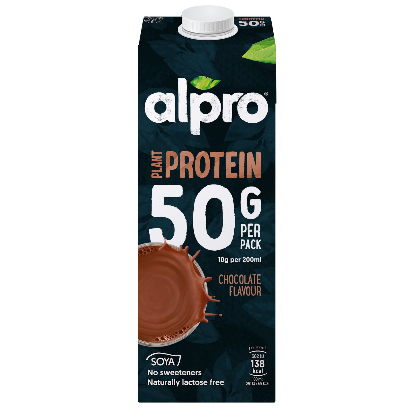 Alpro Soya High Protein Chocolate Drink 1L, 100% Plant Based And Dairy Free, Suitable For Vegans, Naturally Free From Lactose, Rich In Nutrients