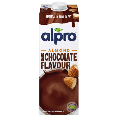 Alpro Almond Milk Dark Chocolate 1Litre, 100% Plant Based And Dairy Free, Suitable For Vegans, Naturally Free From Lactose, Rich In Nutrients