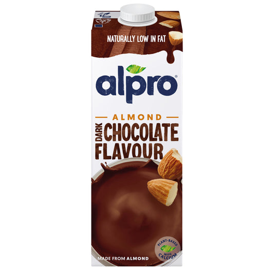 Alpro Almond Milk Dark Chocolate 1Litre, 100% Plant Based And Dairy Free, Suitable For Vegans, Naturally Free From Lactose, Rich In Nutrients