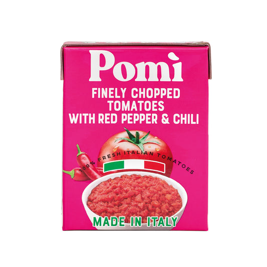Pomi Finely Chopped Tomatoes with Pepper & Chili 390g