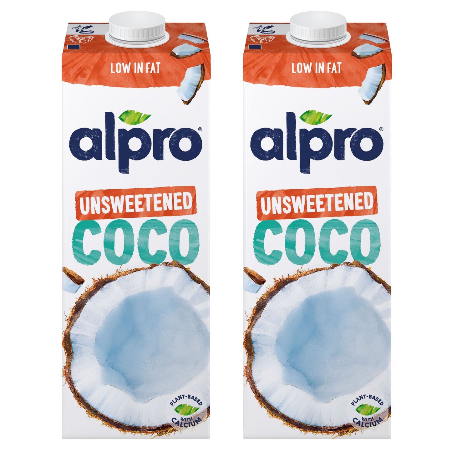 Alpro Drink Coconut No Sugars/ Unsweetened Dual Pack (1l x2), 100% Plant Based And Dairy Free, Suitable For Vegans, Naturally Free From Lactose, Rich In Nutrients
