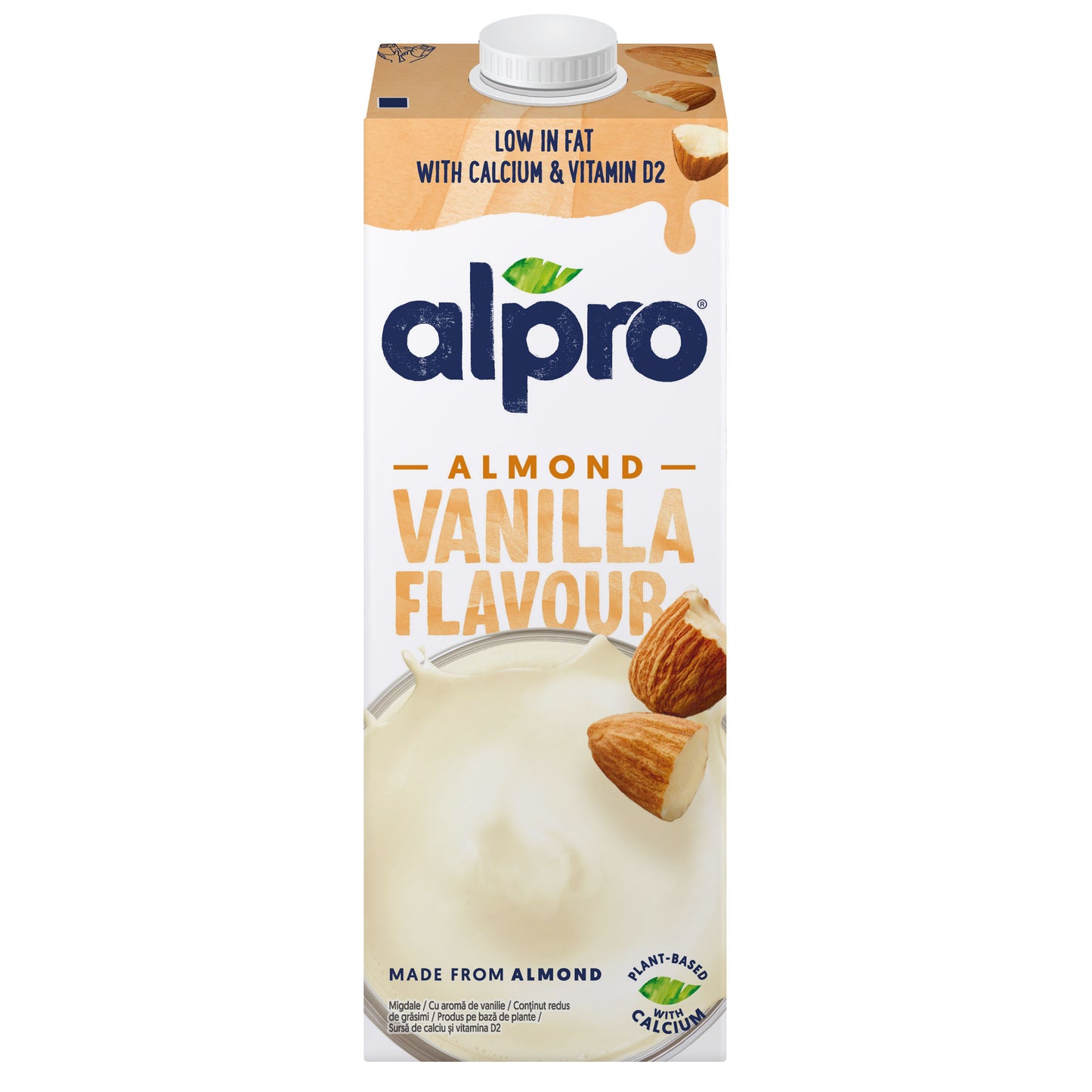 Alpro Almond Vanilla Drink 1L, 100% Plant Based And Dairy Free, Suitable For Vegans, Naturally Free From Lactose, Rich In Nutrients
