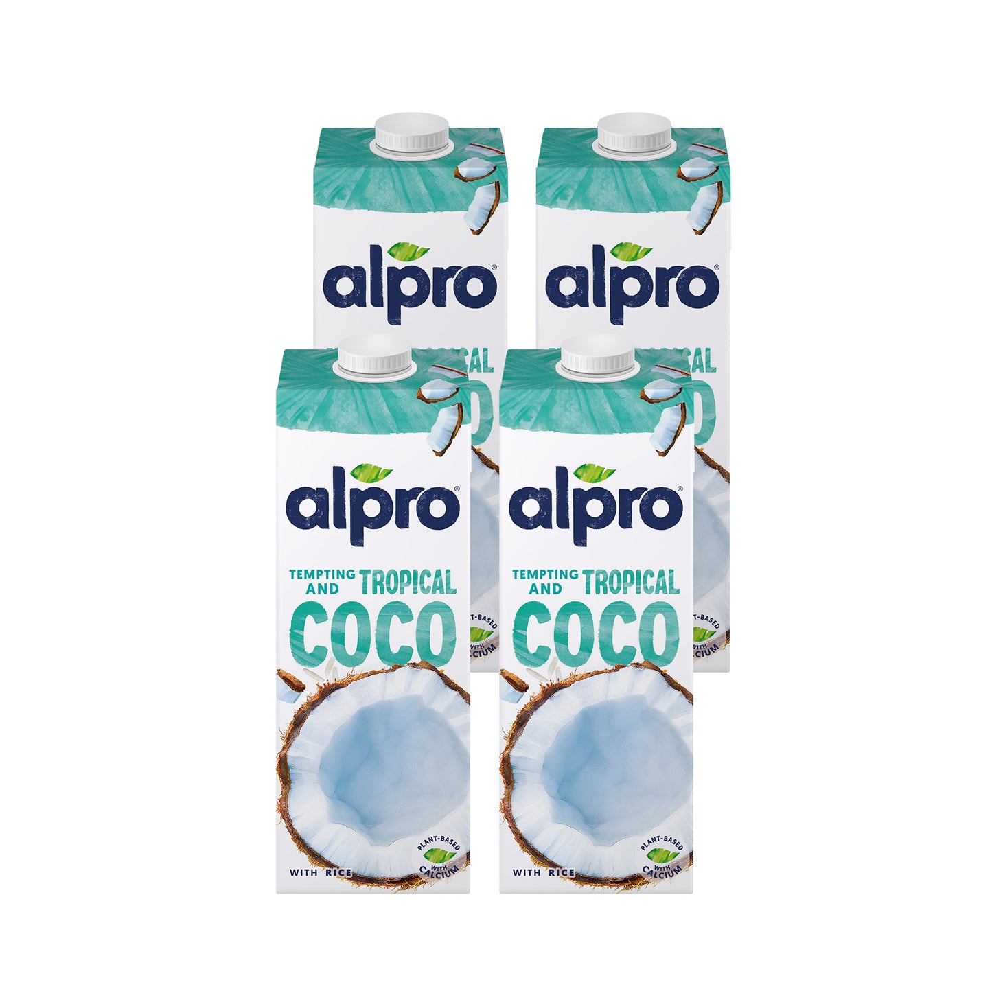 Alpro Coconut Drink 1L, (Pack of 4) 100% Plant Based And Dairy Free, Suitable For Vegans, Naturally Free From Lactose, Rich In Nutrients