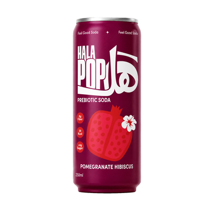 HALAPOP Probiotic Soda Pomegranate Hibiscus 250ml