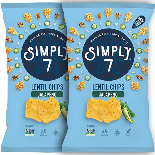 Simply7 Chips Lentil Jalapeno 103g (2 Packs)