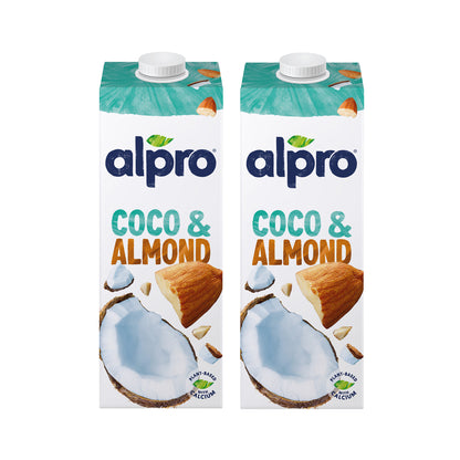 Alpro Drink Coconut-Almond Dual Pack (1l x 2), 100% Plant Based And Dairy Free, Suitable For Vegans, Naturally Free From Lactose, Rich In Nutrients