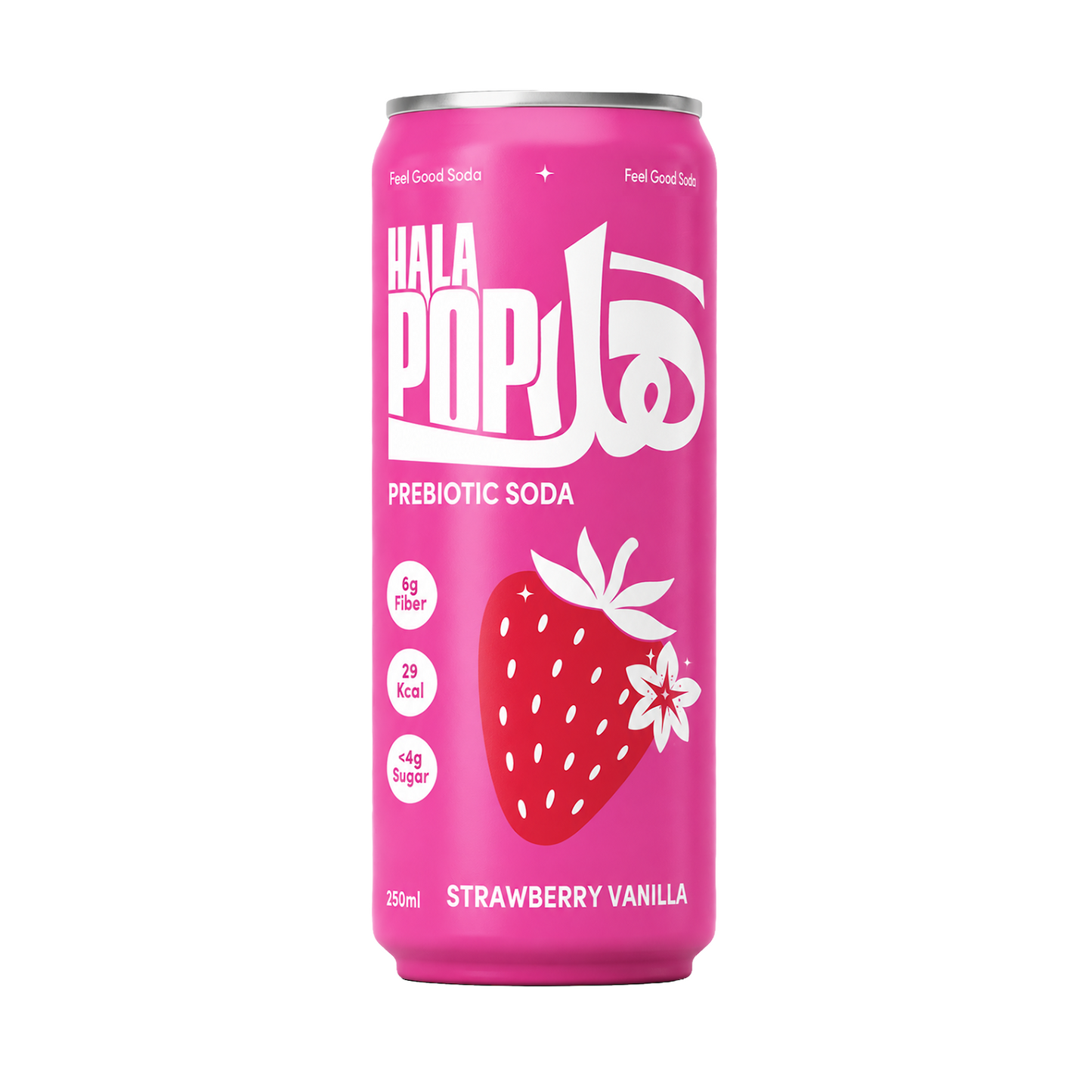HALAPOP Probiotic Soda Strawberry Vanilla 250ml