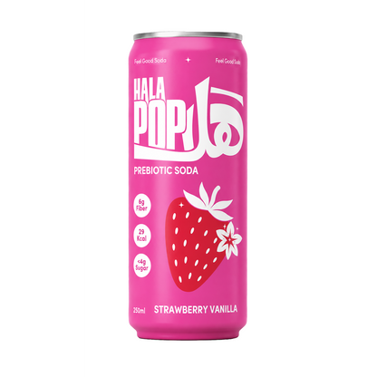HALAPOP Probiotic Soda Strawberry Vanilla 250ml