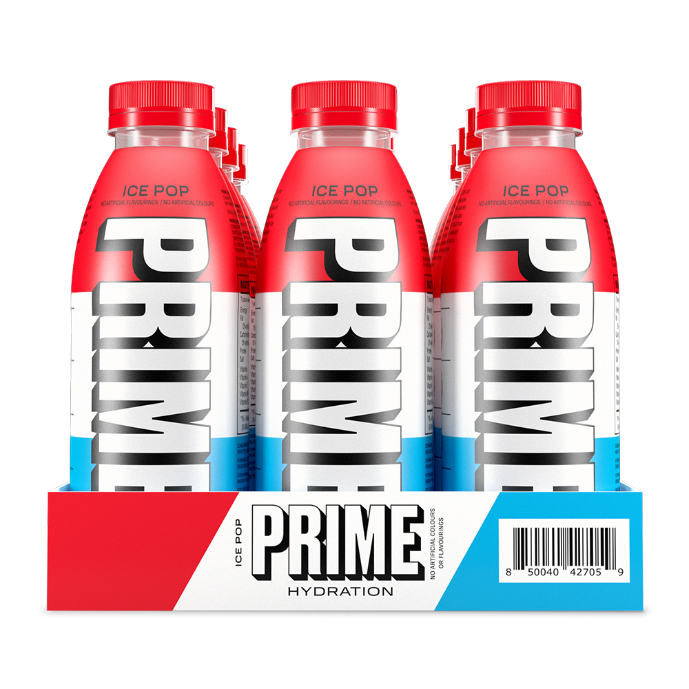 Prime Hydration Drink Ice Pop Flavour 500ml (Pack of 12)