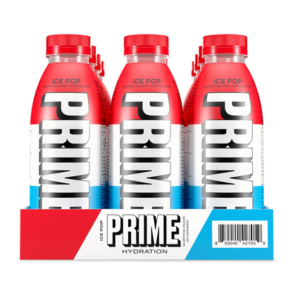 Prime Hydration Drink Ice Pop Flavour 500ml (Pack of 12)