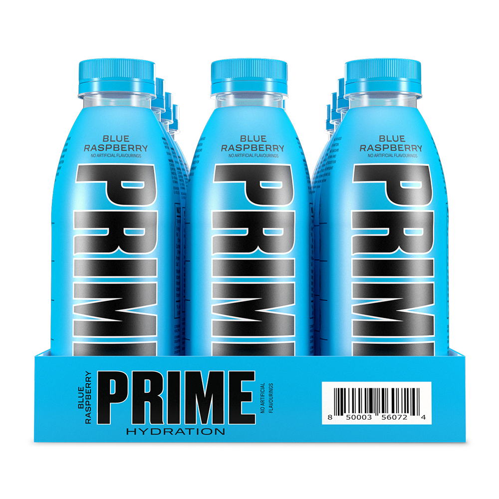Prime Hydration Drink Blue Raspberry Flavour 500ml (Pack of 12)