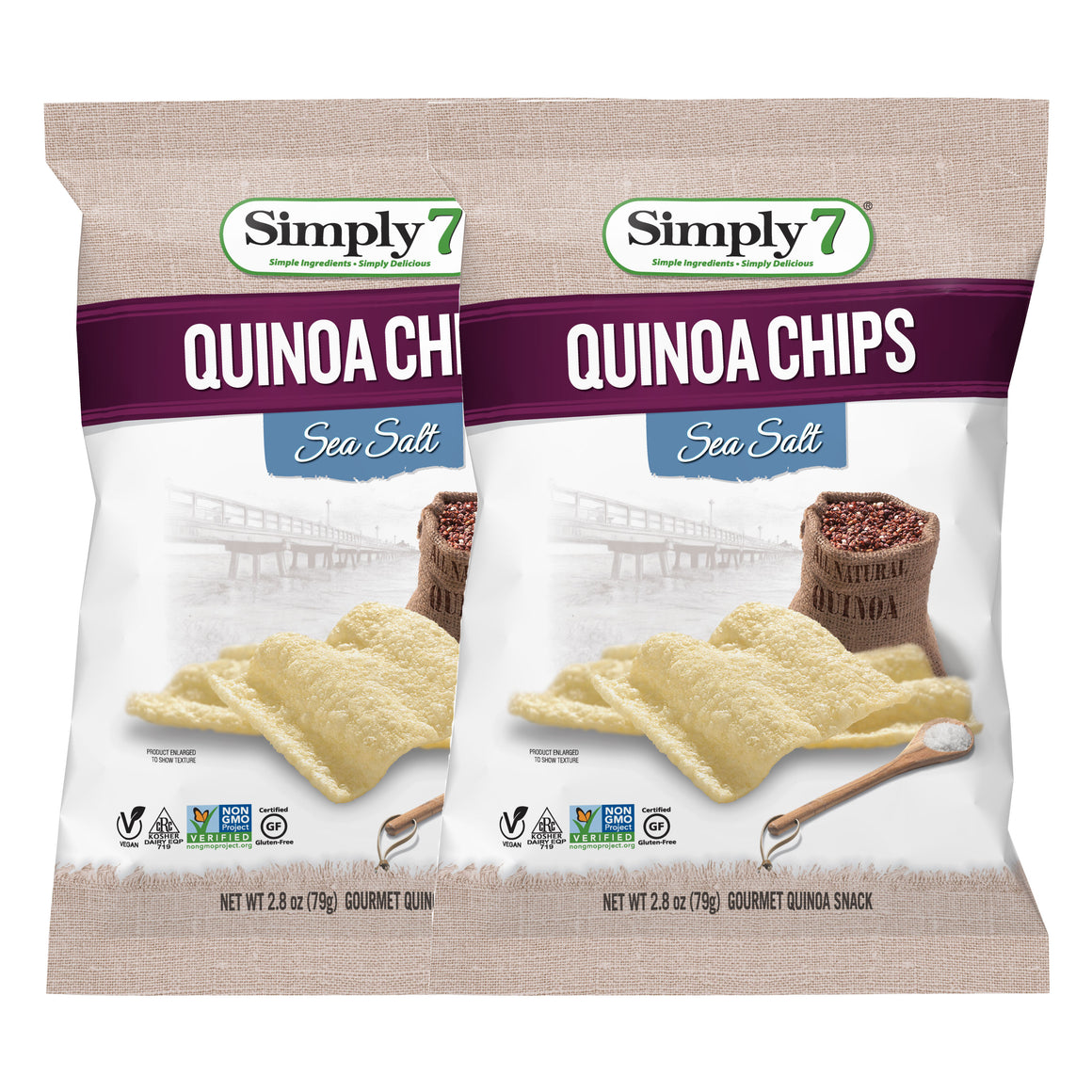 Simply7 Chips Quinoa Sea Salt 79g (2 Packs)