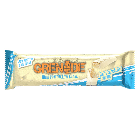 Grenade White Chocolate Cookie- High Protein Bar - Low Sugar 60gm