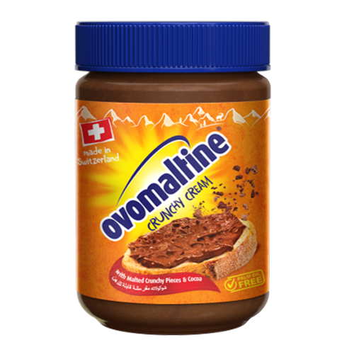 Ovomaltine Swiss Chocolate Spread with Malty Crunchy Pieces & Cocoa, 33% Malt,680g