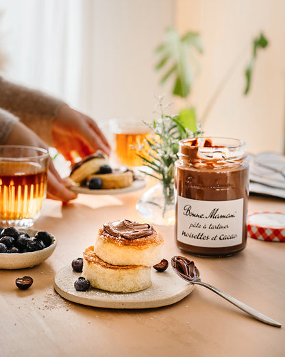 Bonne Maman Hazelnut Crunchy Chocolate Spread with Cocoa, No Palm Oil, 20% Hazelnut, 360g