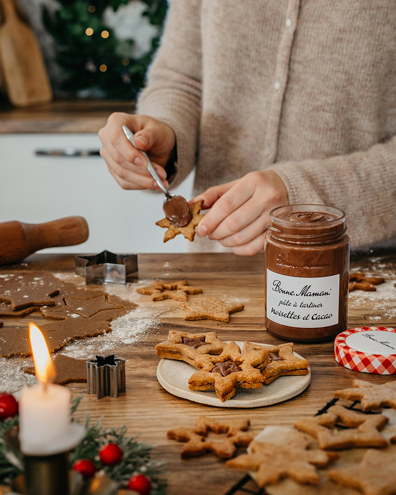 Bonne Maman Hazelnut Crunchy Chocolate Spread with Cocoa, No Palm Oil, 20% Hazelnut, 360g