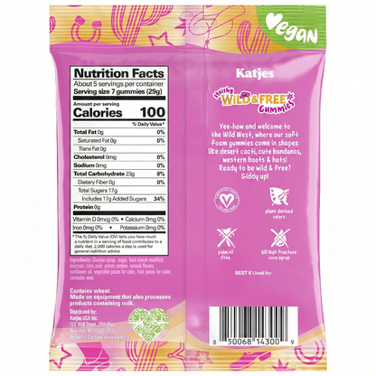 Katjes Vegan Wild & Free Gummy Candy (Plant-Based) 140g