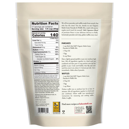 Bob's Red Mill Organic 7 Grain Pancake & Waffle Mix, Whole Grain 680gm