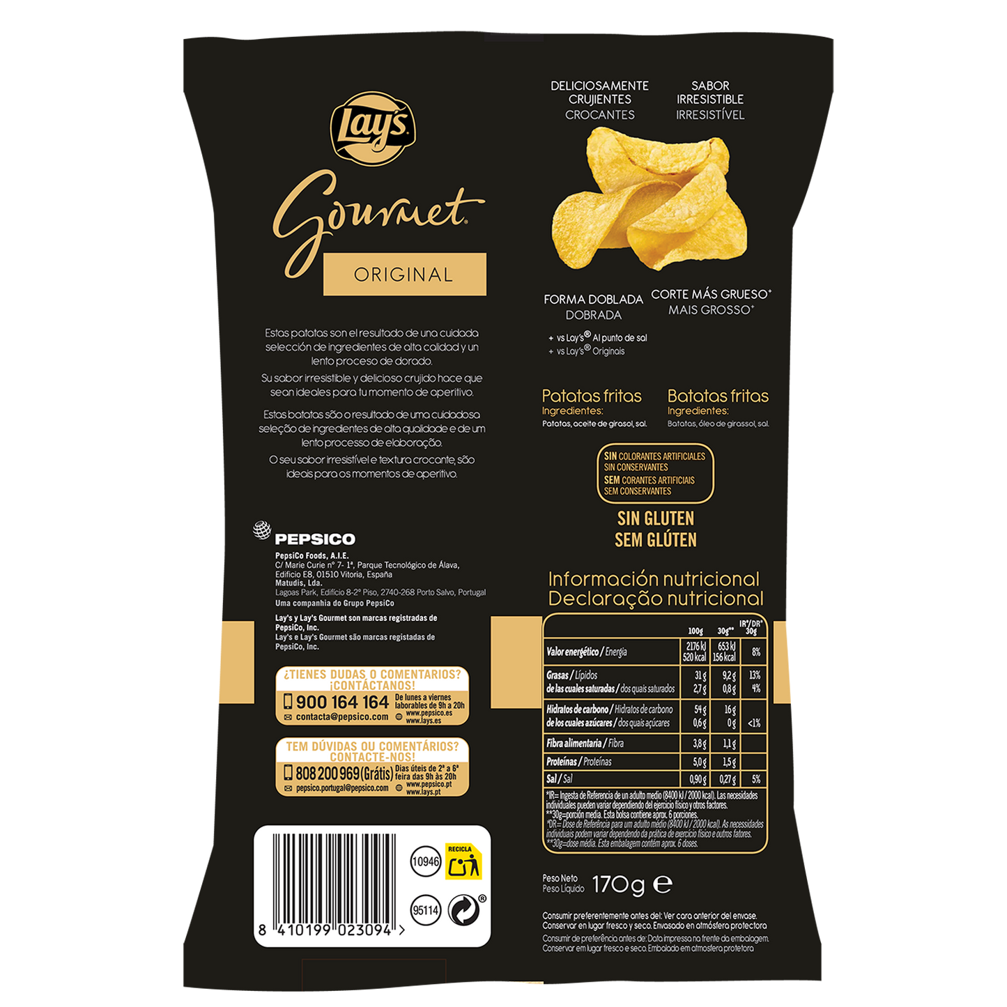 Lay's Gourmet Original Kettle Cooked Chips 170gm