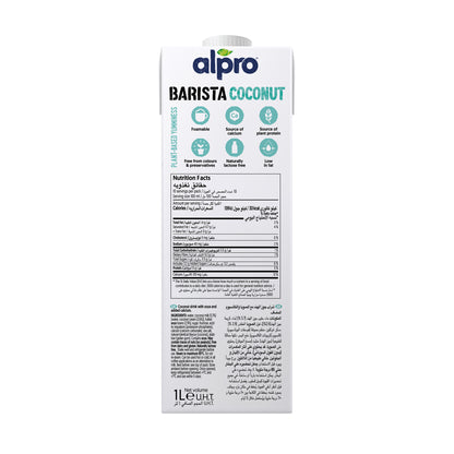 Alpro Barista Coconut Drink, Pack Of 1L, Totally Plant Based, Dairy & Vegan, Naturally Free From Lactose, Fabulously Foamable Addition To Your Coffee