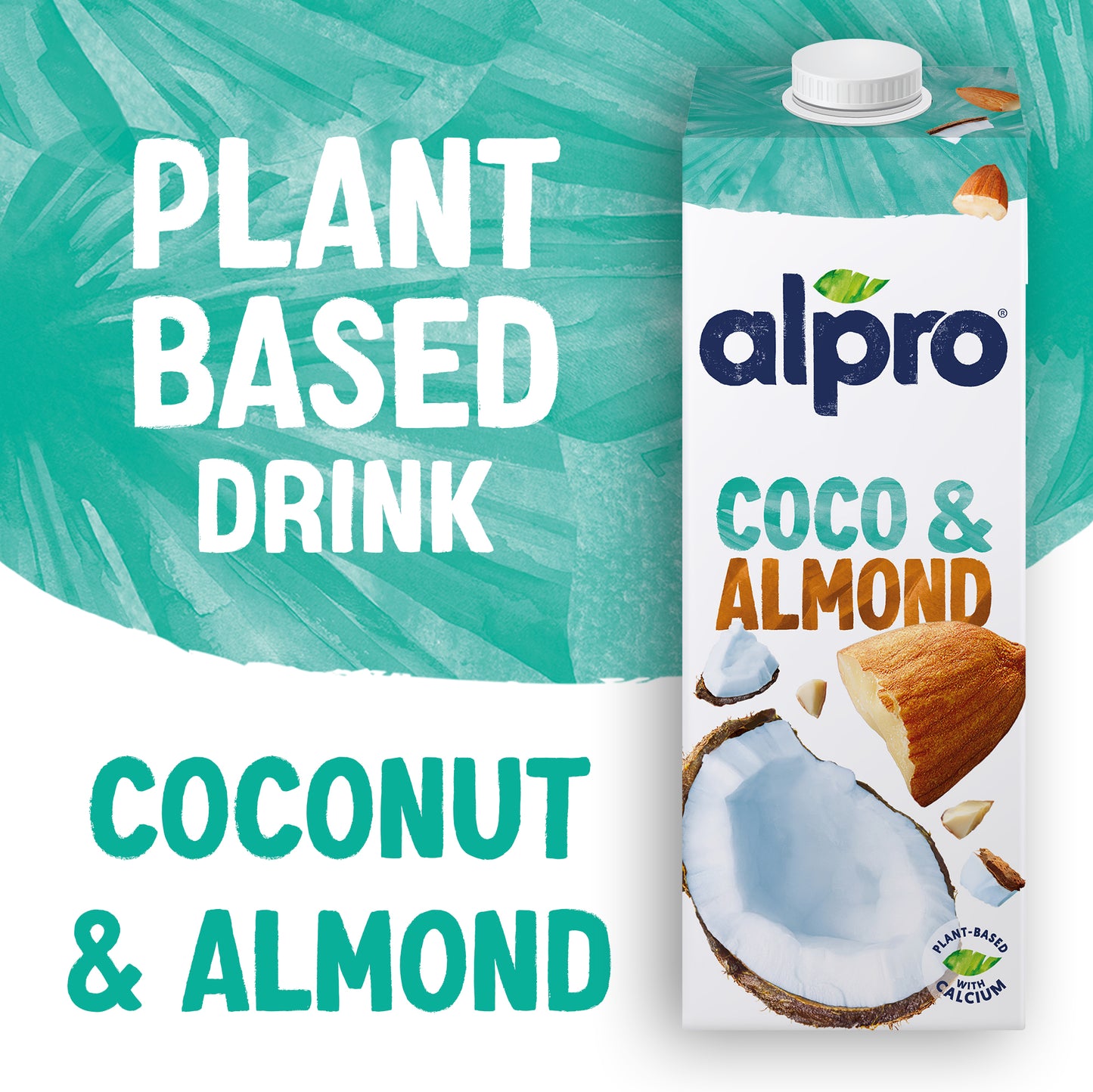 Alpro Drink Coconut-Almond (1l x 8), 100% Plant Based And Dairy Free, Suitable For Vegans, Naturally Free From Lactose, Rich In Nutrients
