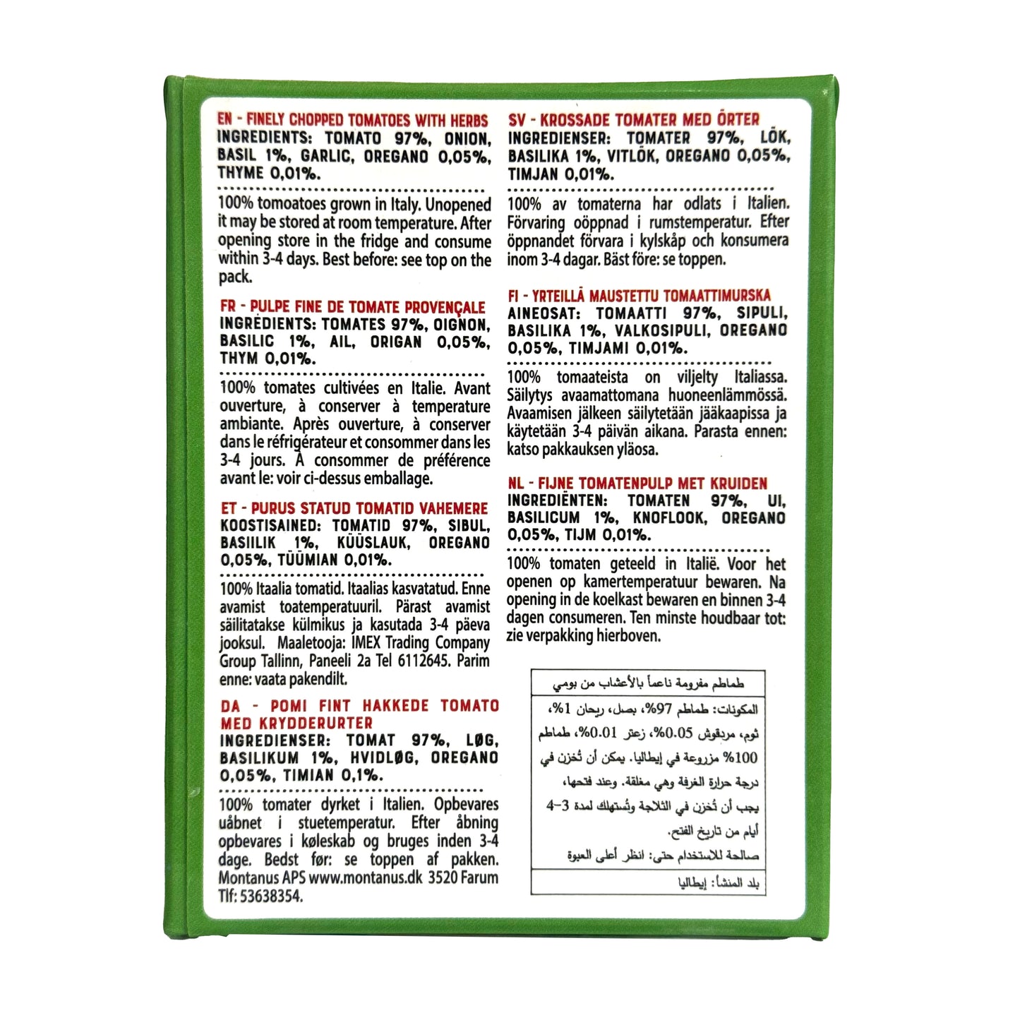 Pomi Finely Chopped Tomatoes with Herbs 390g