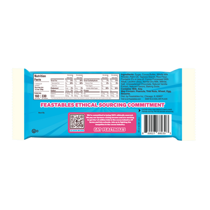 Mr Beast Feastables Cookies & Creme Chocolate Bar 60g, Made with Grass-Fed Milk Chocolate and Organic Cocoa