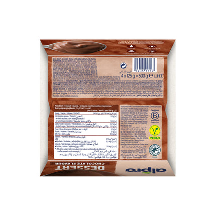 Alpro Soya Dessert Chocolate 4 x 125g, 100% Plant Based And Dairy Free, Suitable For Vegans