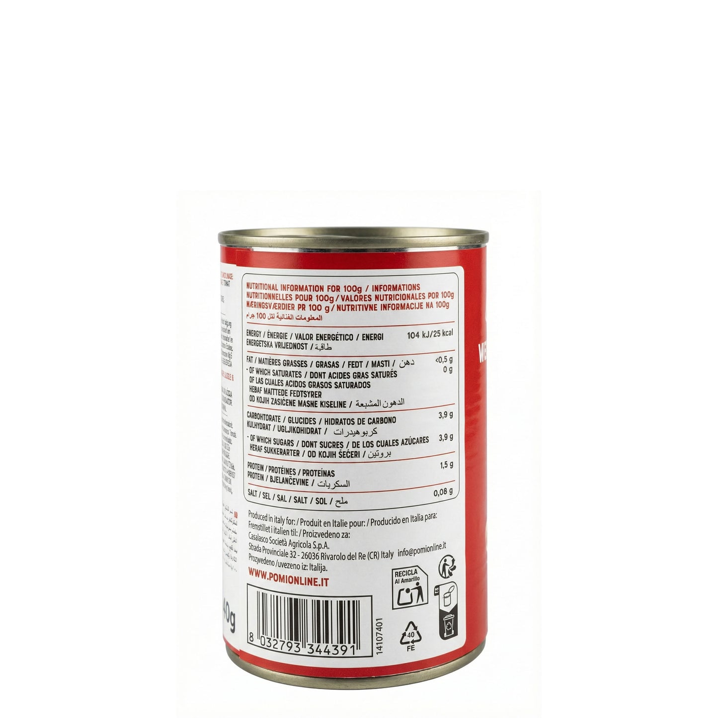 Pomi Whole Peeled Tomato 400g
