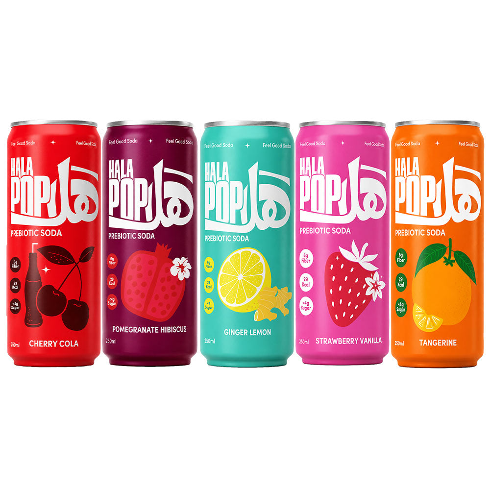 HALAPOP Probiotic Soda Variety Pack of 5 - (250mlx5)