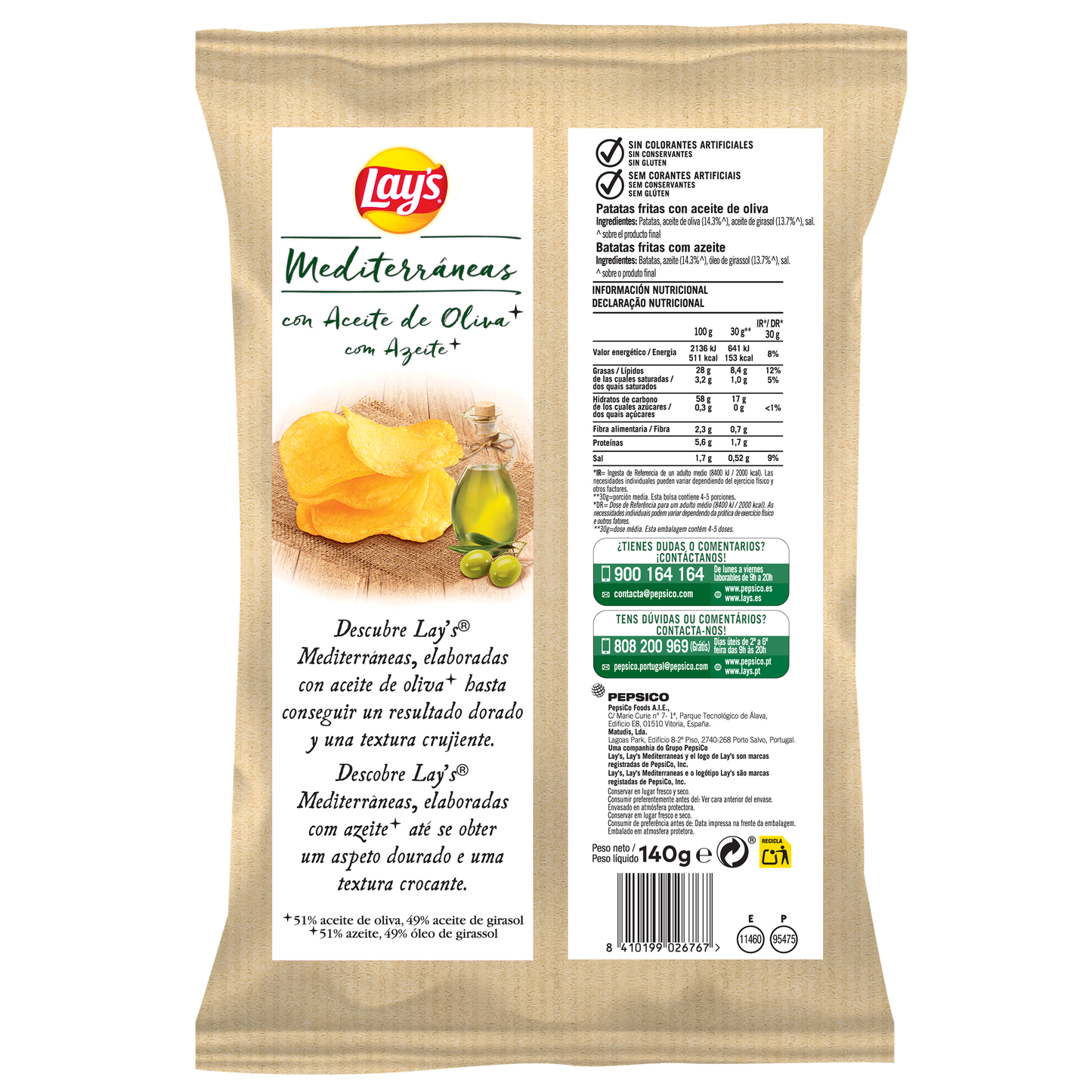 Lay's Original Classic Mediterraneas Chips 140gm