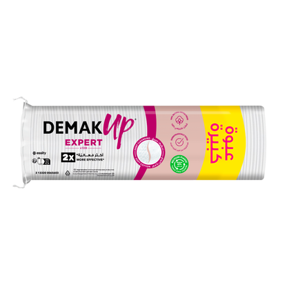 Demak’ Up Expert Cotton Pads,108pcs, 2X More Effective Makeup Removal