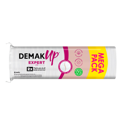 Demak’ Up Expert Cotton Pads,108pcs, 2X More Effective Makeup Removal