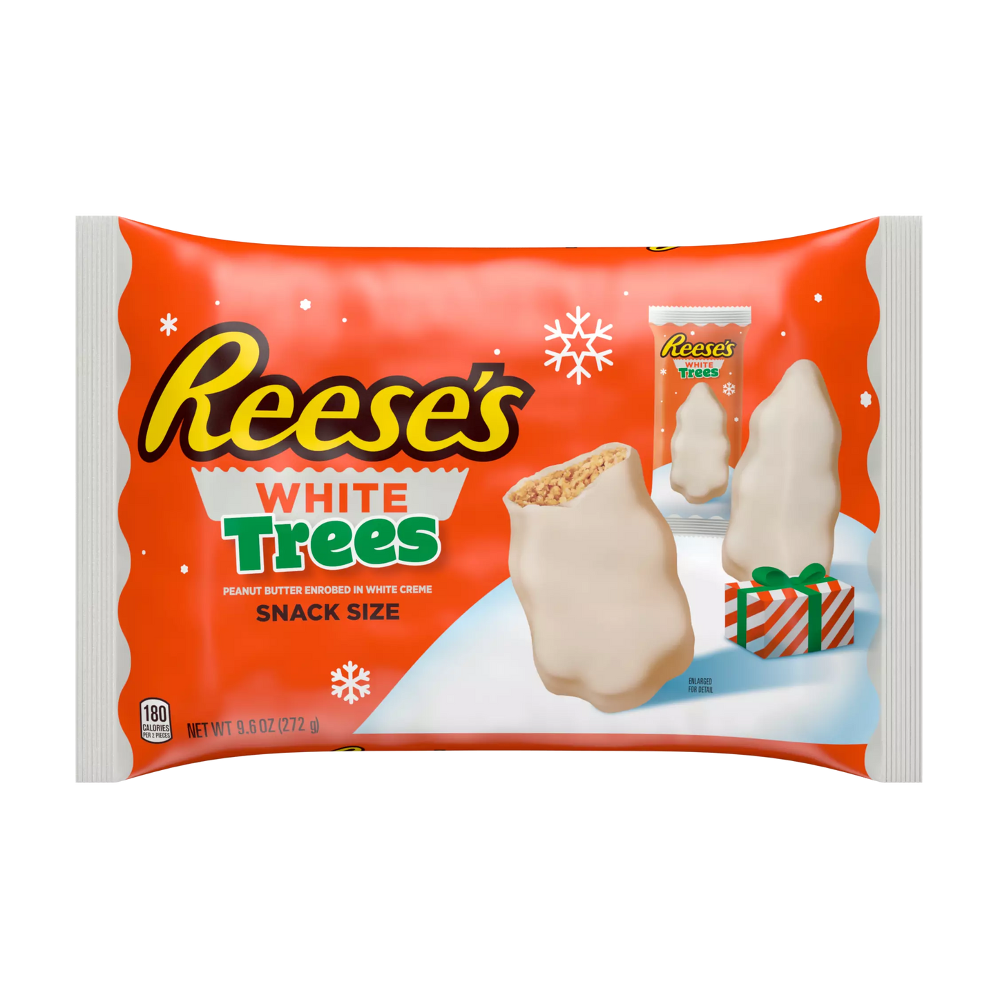 Reese's White Creme Peanut Butter Snack Size Christmas Trees 9.6Oz