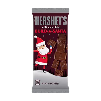 Hershey's Build-A-Christmas Santa Milk Chocolate XL Candy Bar 4.32Oz