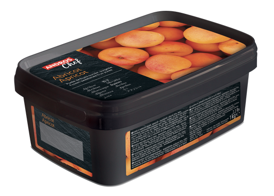 Andros Chef Frozen Apricot Puree 1kg TUB