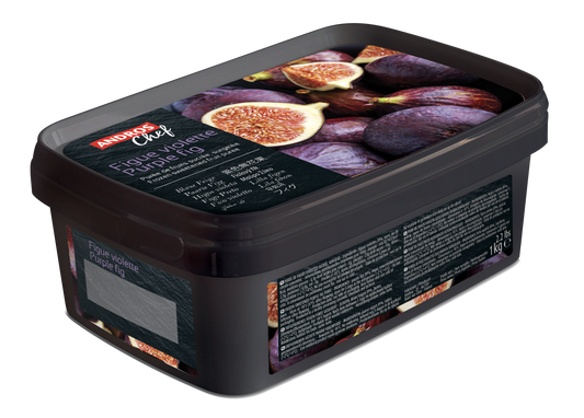 Andros Chef Frozen Purple Fig Puree 1kg Tub