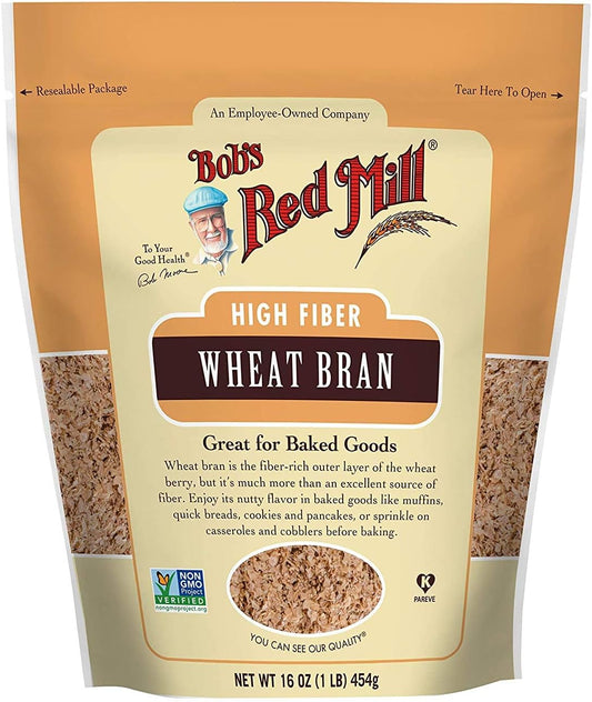 Bob's Red Mill High Fiber Wheat Bran, Non-GMO 454gm
