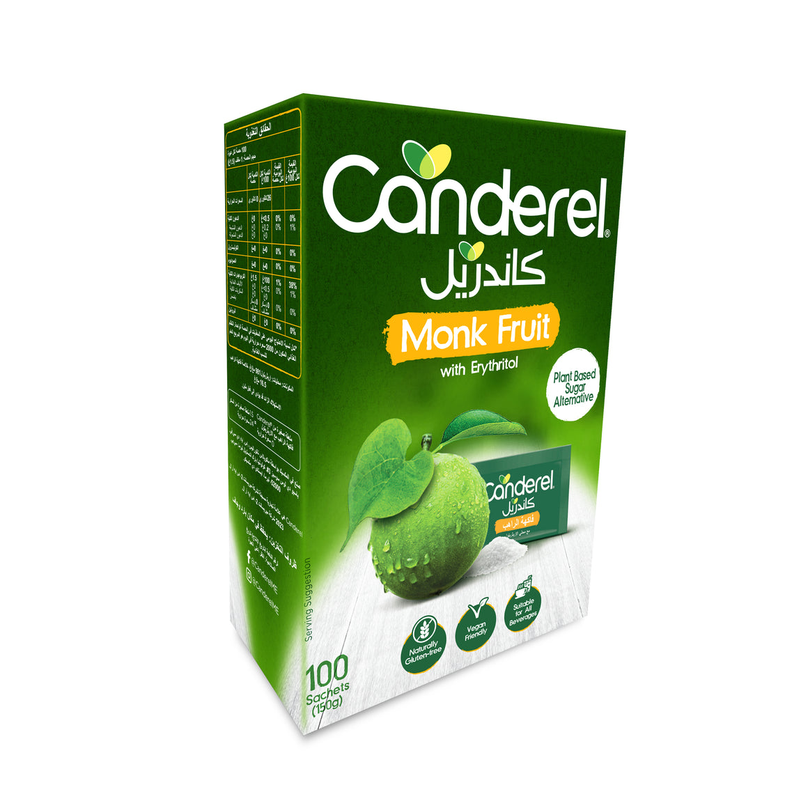 Canderel Monk Fruit With Erythritol - 100 Sachets (150gm)