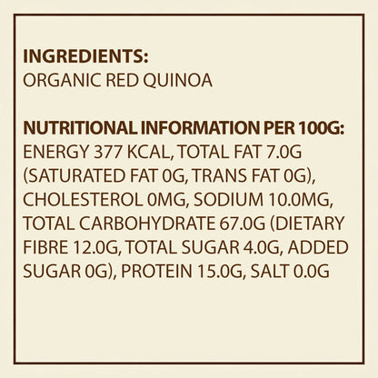 Earth's Finest Organic Red Quinoa 340g