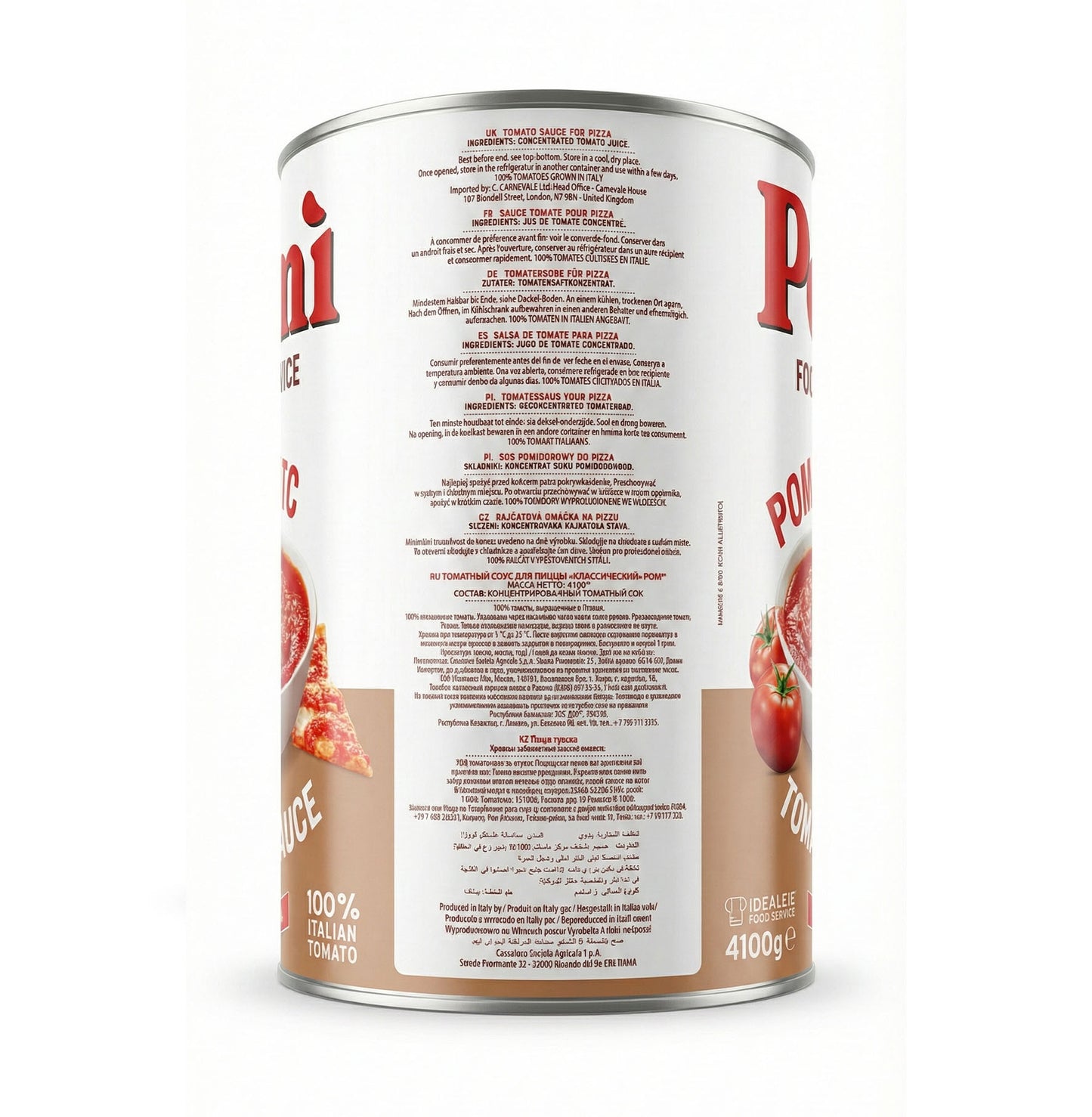 Pomi Pizza Sauce Natural 4.1kg