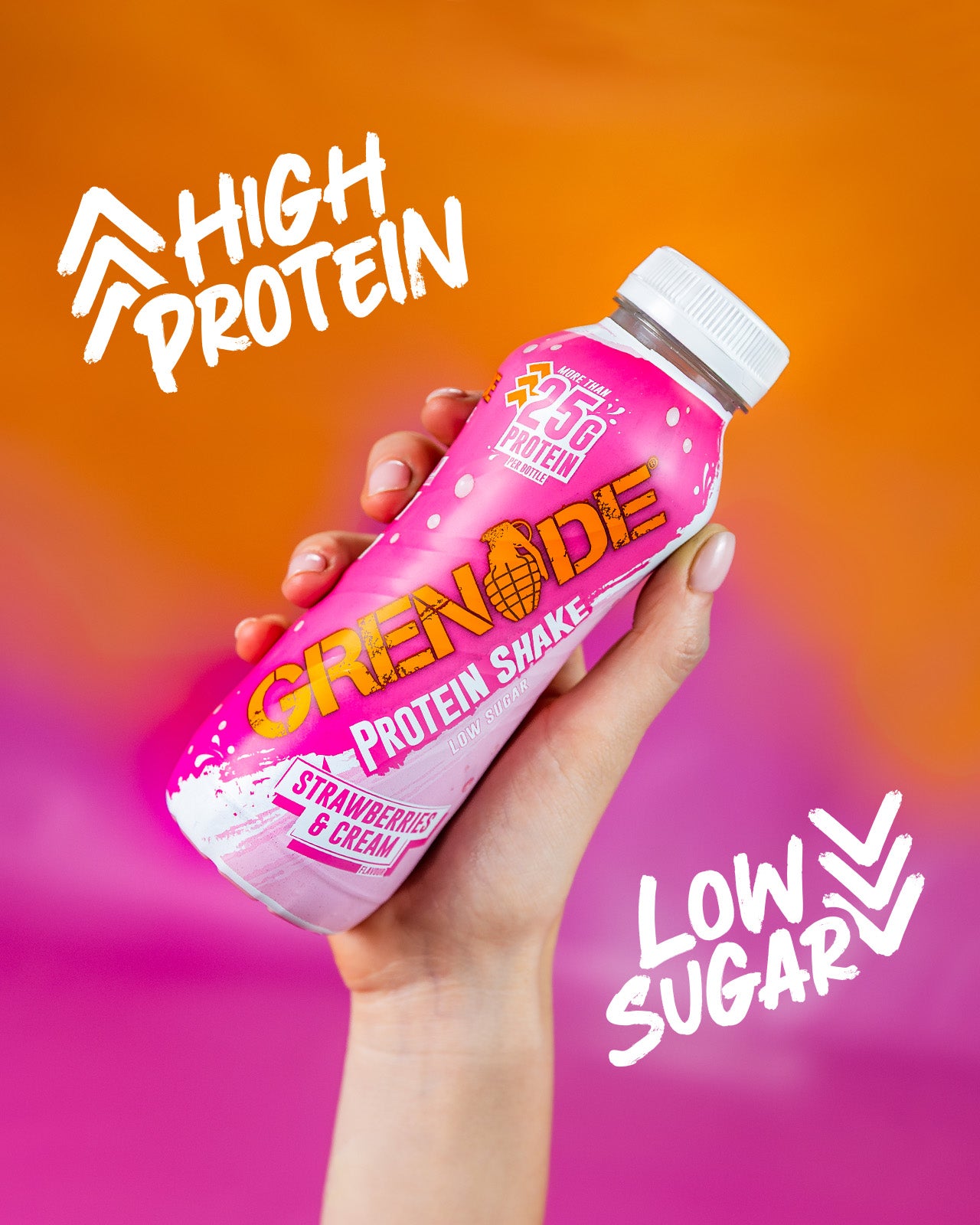 Grenade Strawberries & Cream Protein Shake - High Protein - Low Sugar 330ml