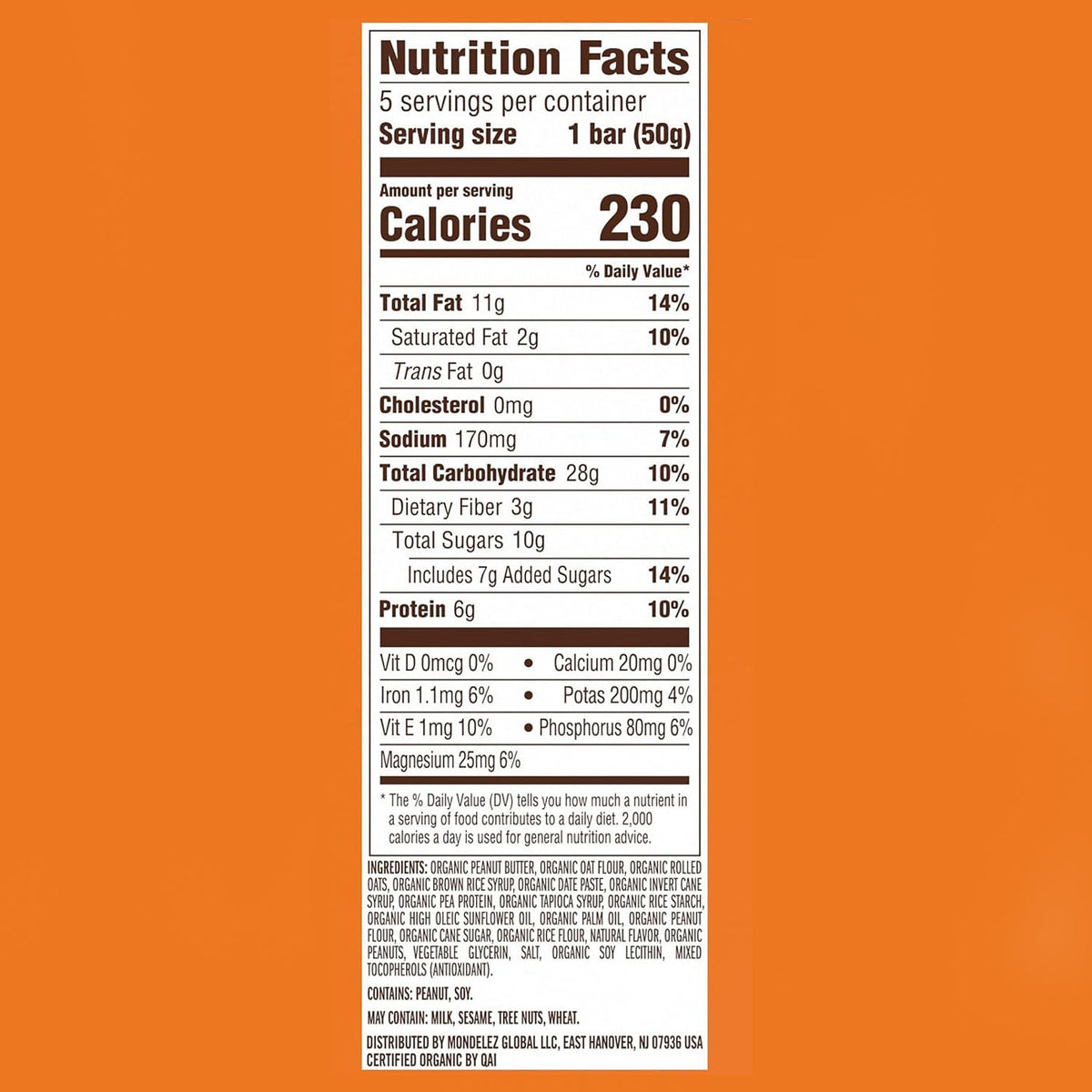 Clif Bar Peanut Butter Bar 1.76Z