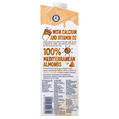 Alpro Almond Vanilla Drink 1L, 100% Plant Based And Dairy Free, Suitable For Vegans, Naturally Free From Lactose, Rich In Nutrients