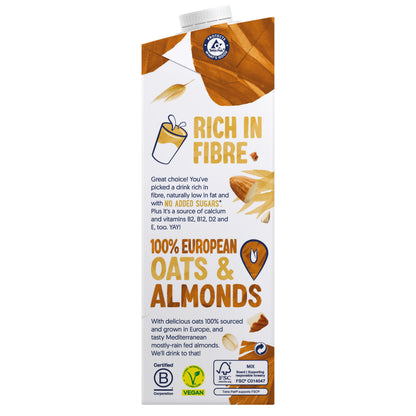 Alpro Oat-Almond Drink 1L, 100% Plant Based And Dairy Free, Suitable For Vegans, Naturally Free From Lactose, Rich In Nutrients