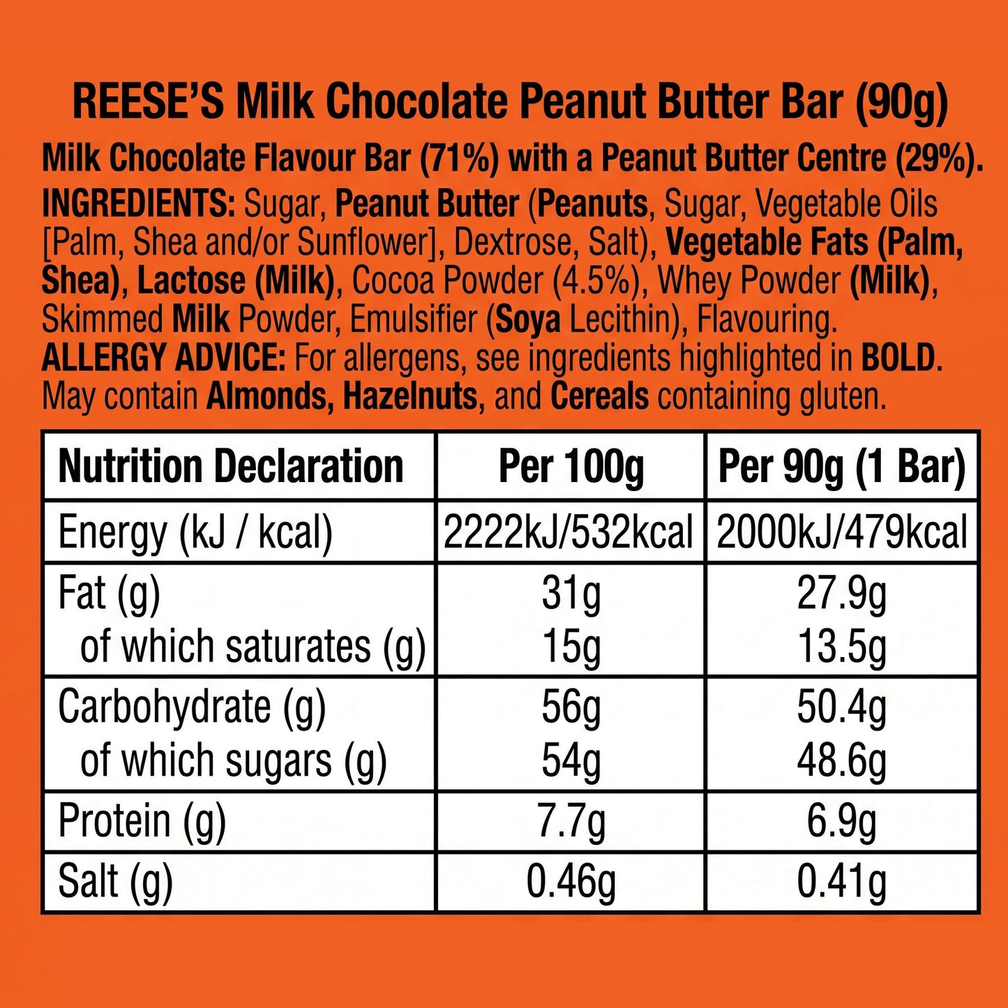 Reese's Milk Chocolate Block 90g