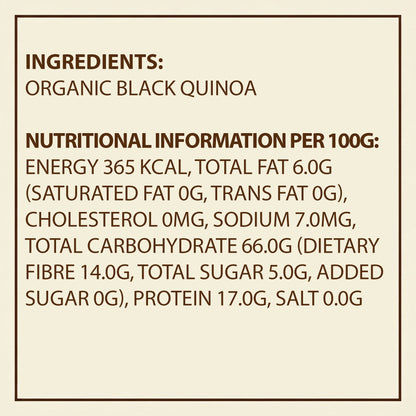 Earth's Finest Organic Black Quinoa 340g